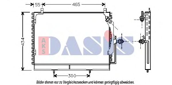 Радиатор кондиционера AKS DASIS 122910N Радиатор кондиционера AKS DASIS 122910N