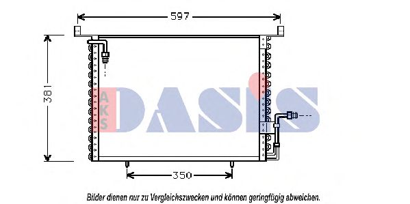 Радиатор кондиционера AKS DASIS 122930N Радиатор кондиционера AKS DASIS 122930N