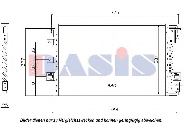 Радиатор кондиционера aksdasis 132004N
