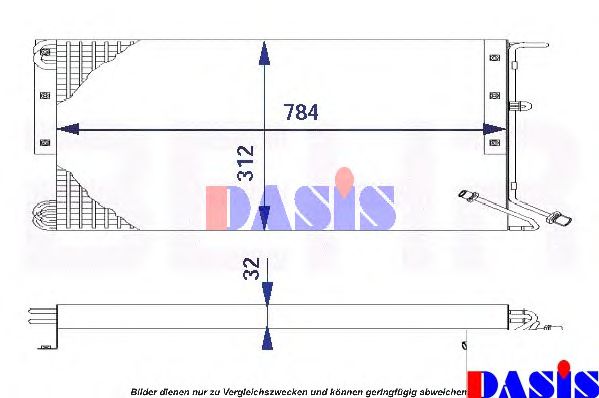 Радиатор кондиционера AKS DASIS 134240N Радиатор кондиционера AKS DASIS 134240N