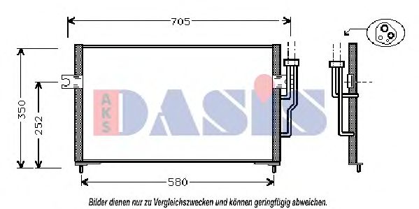 Радиатор кондиционера AKS DASIS 142070N Радиатор кондиционера AKS DASIS 142070N