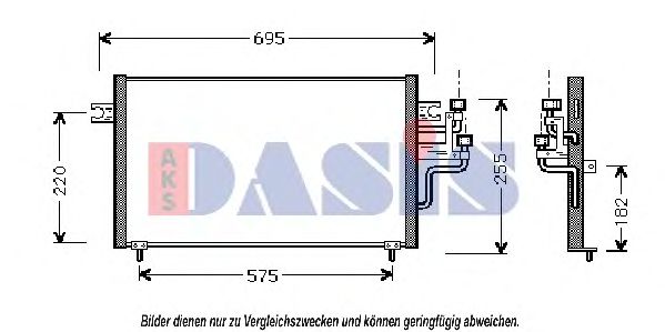 Радиатор кондиционера AKS DASIS 142150N Радиатор кондиционера AKS DASIS 142150N
