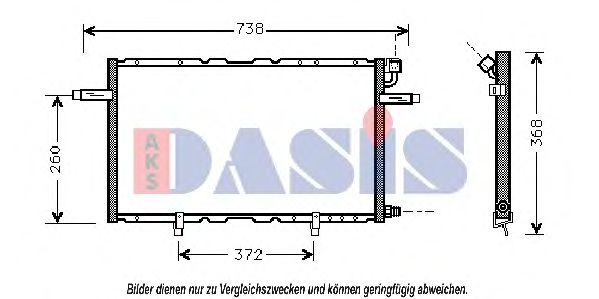 Радиатор кондиционера AKS DASIS 152004N Радиатор кондиционера AKS DASIS 152004N