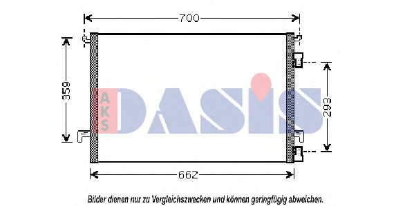 Радиатор кондиционера AKS DASIS 152011N Радиатор кондиционера AKS DASIS 152011N