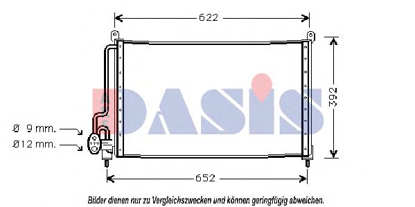 Радиатор кондиционера AKS DASIS 152630N Радиатор кондиционера AKS DASIS 152630N
