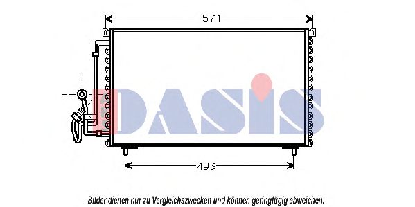 Радиатор кондиционера AKS DASIS 162040N Радиатор кондиционера AKS DASIS 162040N