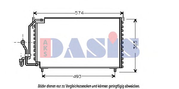 Радиатор кондиционера AKS DASIS 162050N Радиатор кондиционера AKS DASIS 162050N