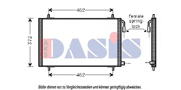 Радиатор кондиционера AKS DASIS 162320N Радиатор кондиционера AKS DASIS 162320N