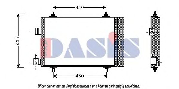Радиатор кондиционера AKS DASIS 162340N Радиатор кондиционера AKS DASIS 162340N