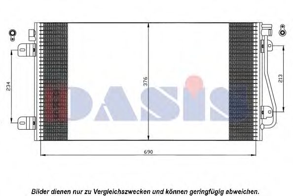 Радиатор кондиционера aksdasis 182017N