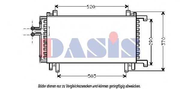Радиатор кондиционера AKS DASIS 182100N Радиатор кондиционера AKS DASIS 182100N
