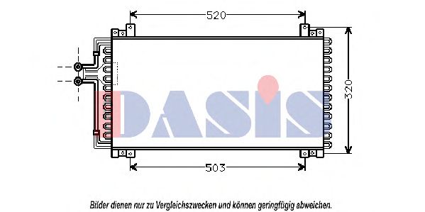 Радиатор кондиционера AKS DASIS 182150N Радиатор кондиционера AKS DASIS 182150N