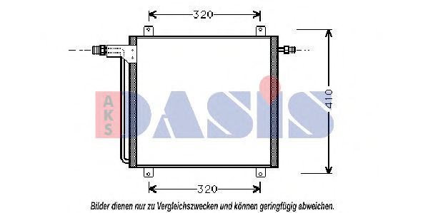 Радиатор кондиционера AKS DASIS 182300N Радиатор кондиционера AKS DASIS 182300N