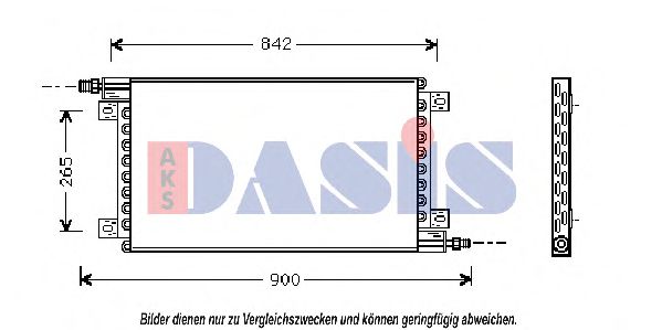 Радиатор кондиционера AKS DASIS 182350N Радиатор кондиционера AKS DASIS 182350N