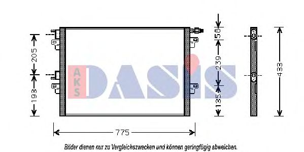Радиатор кондиционера AKS DASIS 182400N Радиатор кондиционера AKS DASIS 182400N