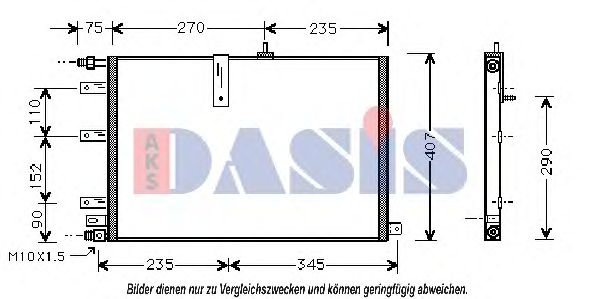 Радиатор кондиционера AKS DASIS 192070N Радиатор кондиционера AKS DASIS 192070N