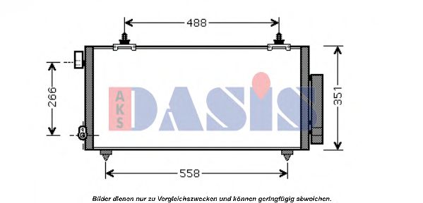 Радиатор кондиционера aksdasis 212046N