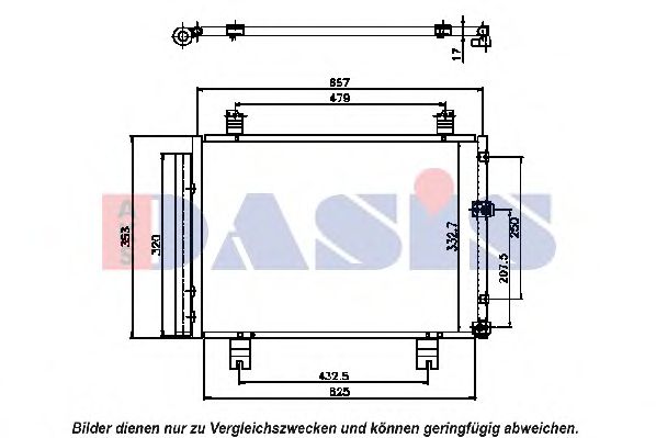 Радиатор кондиционера aksdasis 212050N
