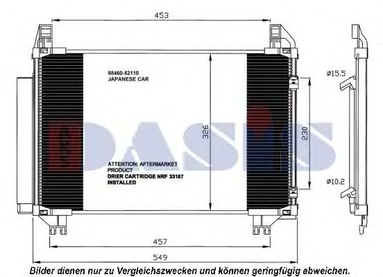 Радиатор кондиционера aksdasis 212054N