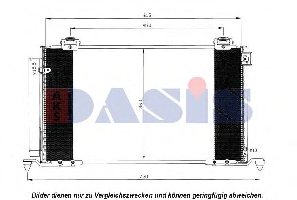 Радиатор кондиционера aksdasis 212064N