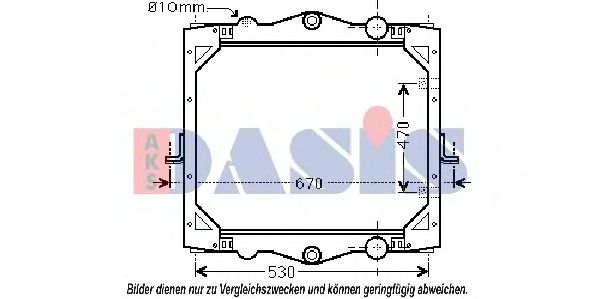 Радиатор охлаждения двигателя AKS DASIS 290013N