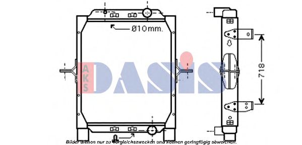 Радиатор охлаждения двигателя AKS DASIS 390028N