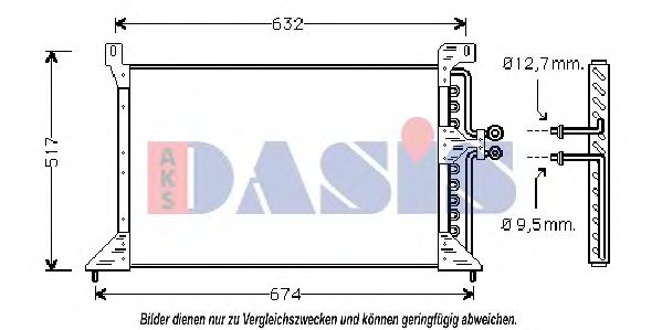 Радиатор кондиционера aksdasis 522270N