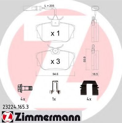 Тормозные колодки Otto Zimmermann 23224.165.3