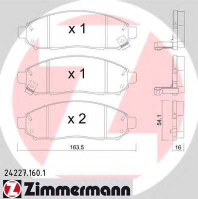 Тормозные колодки Otto Zimmermann 24227.160.1