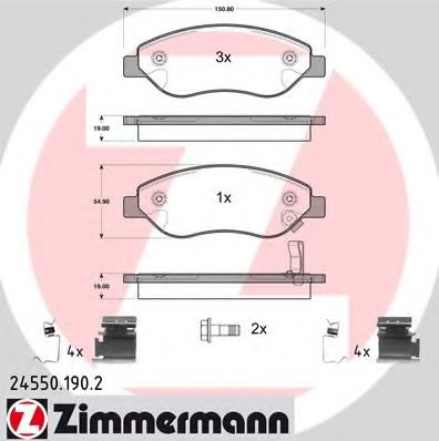 Тормозные колодки Otto Zimmermann 24550.190.2