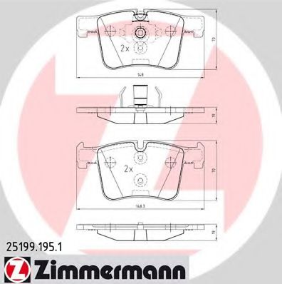 Тормозные колодки Otto Zimmermann 25199.195.1