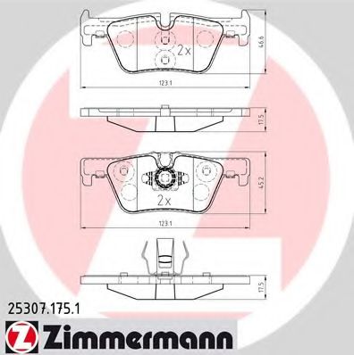Тормозные колодки Otto Zimmermann 25307.175.1