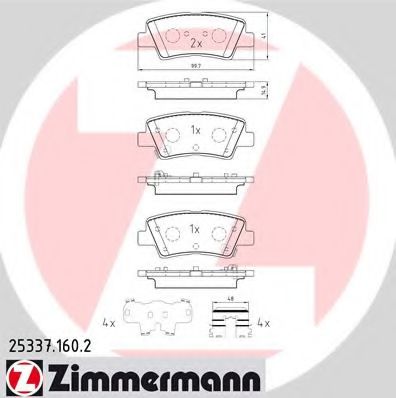 Тормозные колодки Otto Zimmermann 25337.160.2