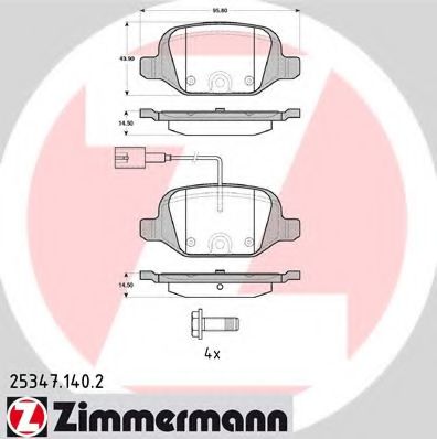 Тормозные колодки Otto Zimmermann 25347.140.2