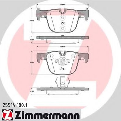 Тормозные колодки Otto Zimmermann 25514.180.1