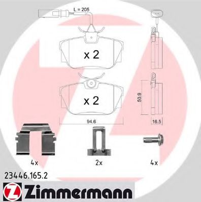 Тормозные колодки Otto Zimmermann 23446.165.2