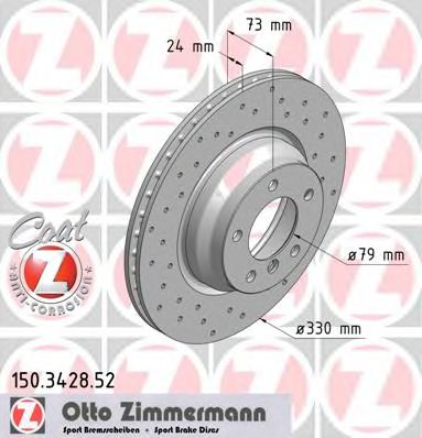 Тормозной диск Otto Zimmermann 150.3428.52
