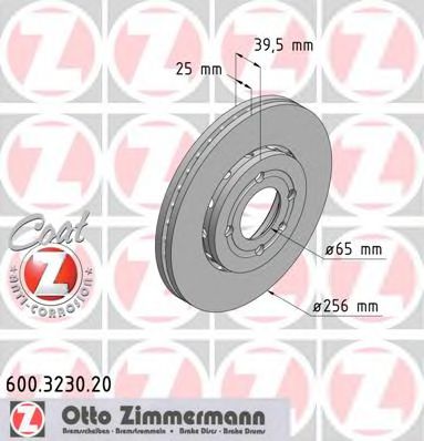Тормозной диск Otto Zimmermann 600.3230.20