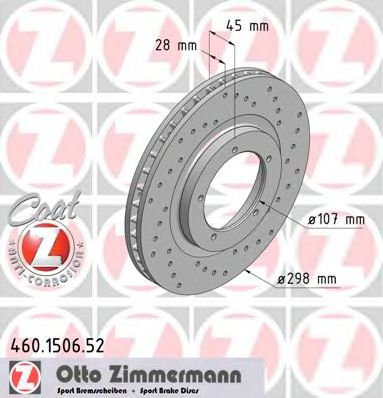 Тормозной диск Otto Zimmermann 460.1506.52
