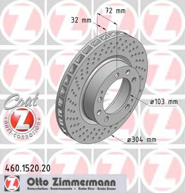 Тормозной диск Otto Zimmermann 460.1520.20