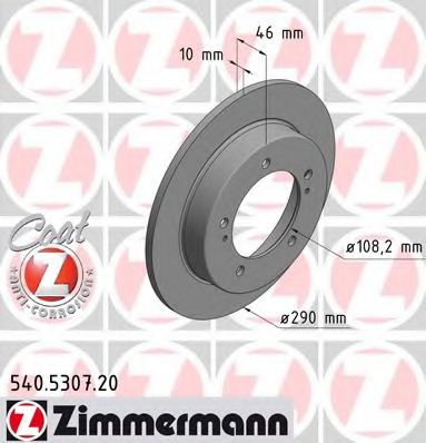 Тормозной диск Otto Zimmermann 540.5307.20
