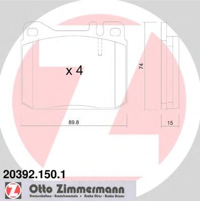 Тормозные колодки Otto Zimmermann 20392.150.1