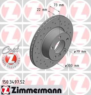 Тормозной диск Otto Zimmermann 150.3497.52