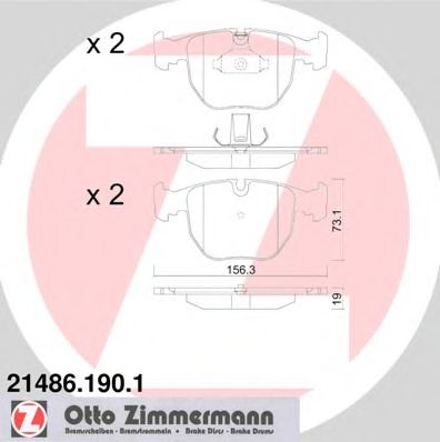 Тормозные колодки Otto Zimmermann 21486.190.1