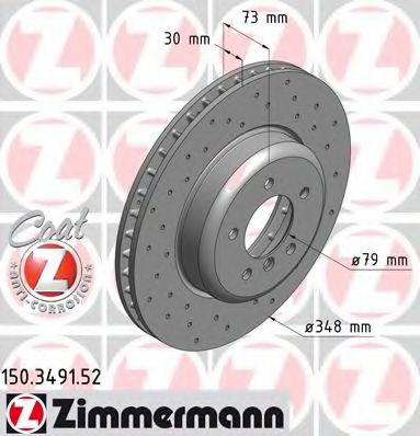 Тормозной диск Otto Zimmermann 150.3491.52