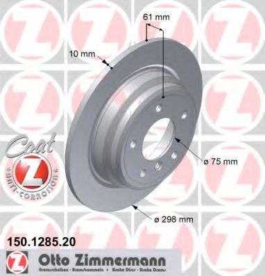 Тормозной диск Otto Zimmermann 150.1285.20