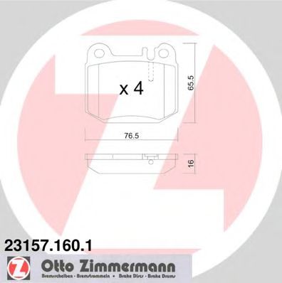 Тормозные колодки Otto Zimmermann 23157.160.1