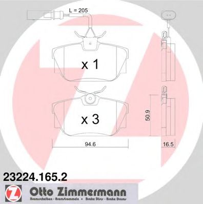 Тормозные колодки Otto Zimmermann 23224.165.2