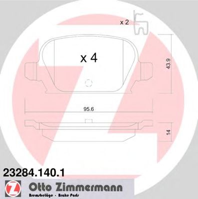 Тормозные колодки Otto Zimmermann 23284.140.1