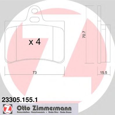 Тормозные колодки Otto Zimmermann 23305.155.1